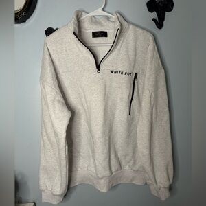 White Fox Boutique Light Gray Zip-Up Sweater